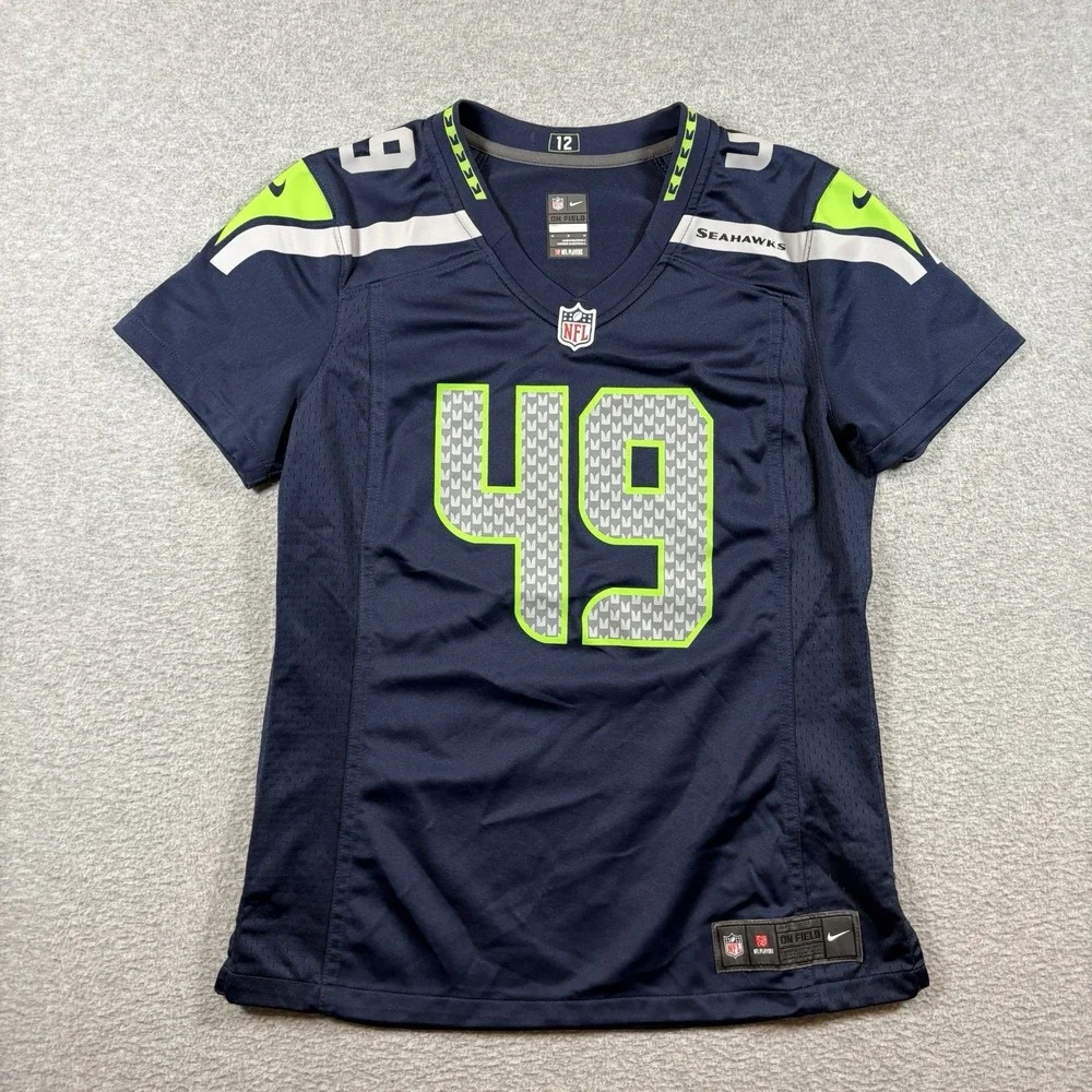Nike Seahawks Shaquem Griffin #49 Womens Jersey Medium Blue NFL On Field